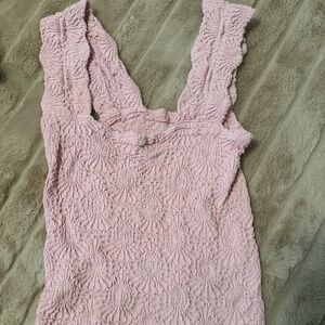 Free People Love Letter Floral Knit Camisole size M